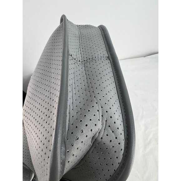Threaded Pear Emmy Perforated Gray Neoprene Crossbody Bag With Snap Closure - Picture 5 of 9